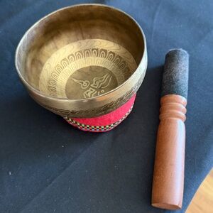 Brass Singing Bowl Chakra cleansing spiritual alter tool